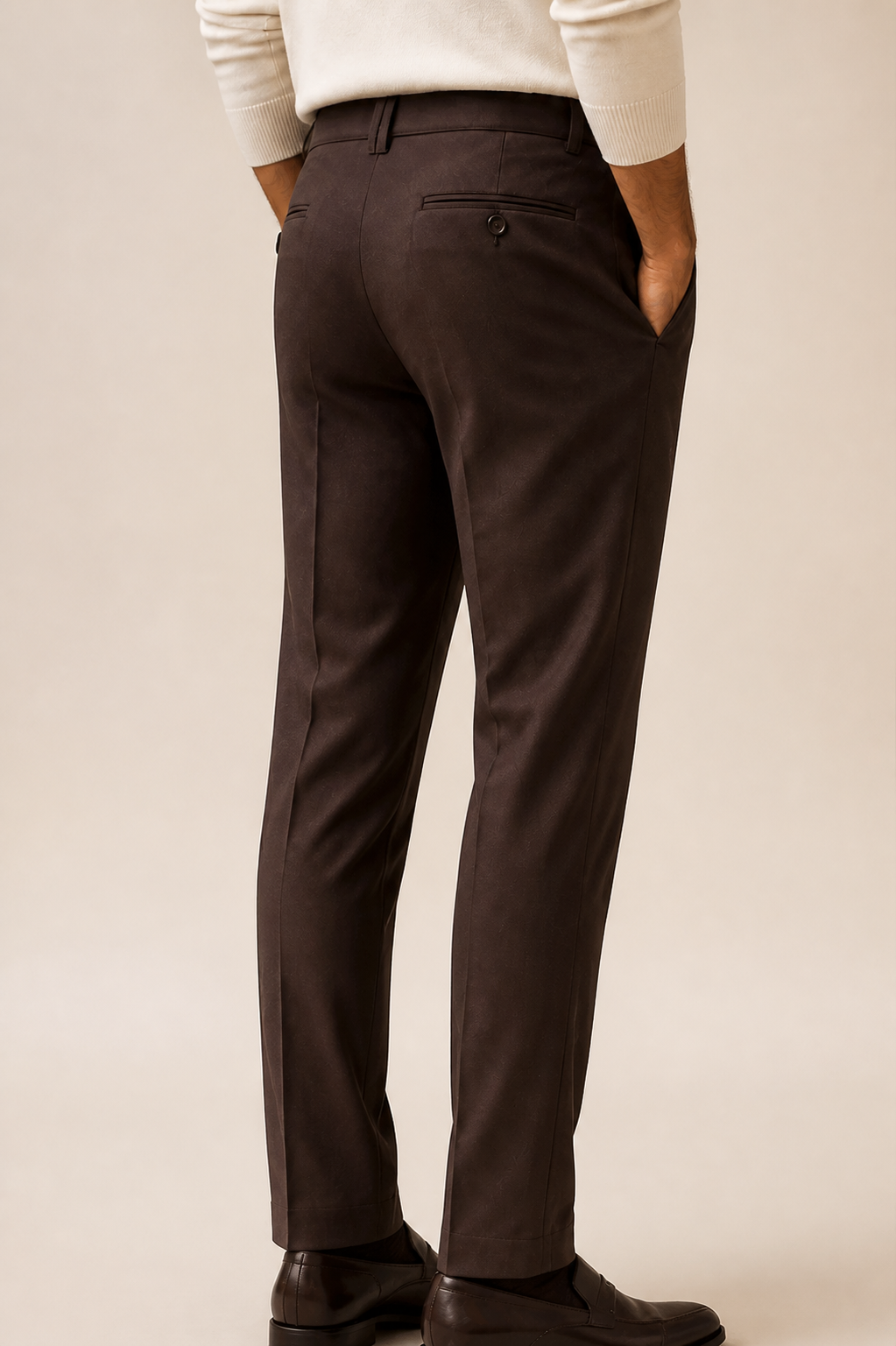Pantalon Wearse marron porté, vue arrière